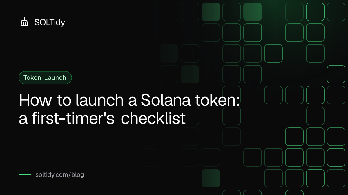 Cover for How to launch a Solana token: a first-timer's checklist