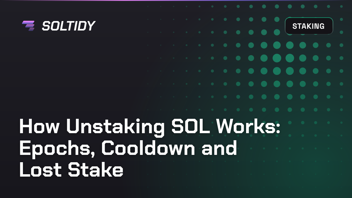 Cover for How Unstaking SOL Works: Epochs, Cooldown and Lost Stake