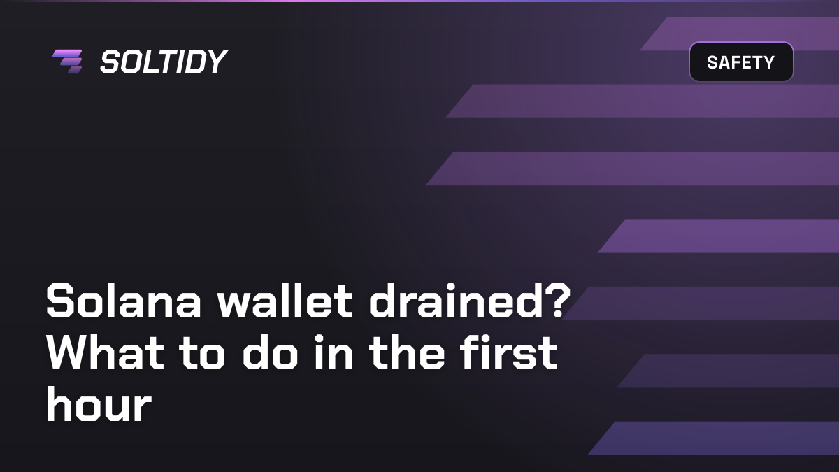 Cover image for Solana wallet drained? What to do in the first hour
